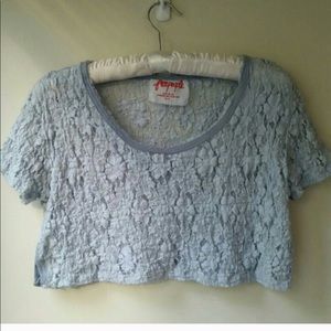 🥀Sale* Free People Lacey blue crop top size small